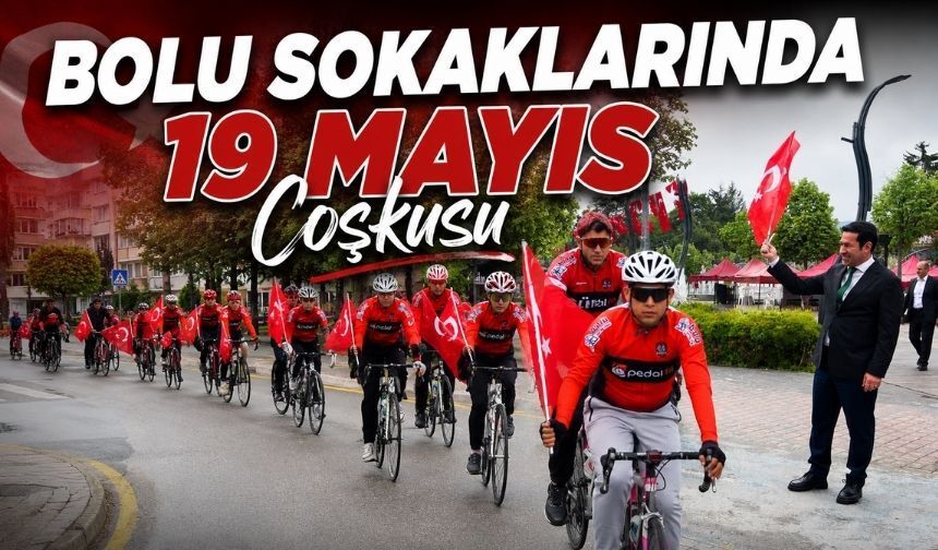 Bolu’da Bisikletlilerden 19 Mayıs Korteji