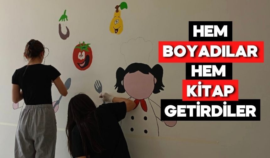 Bolu'da “El Ele Gülümse” projesiyle okul rengarenk oldu