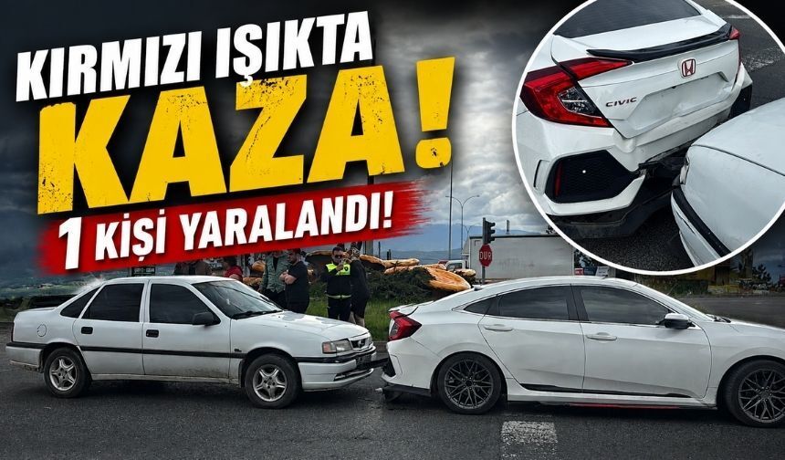 Bolu'da Kırmızı Işıkta Bekleyen Otomobile Çarptı: 1 Yaralı