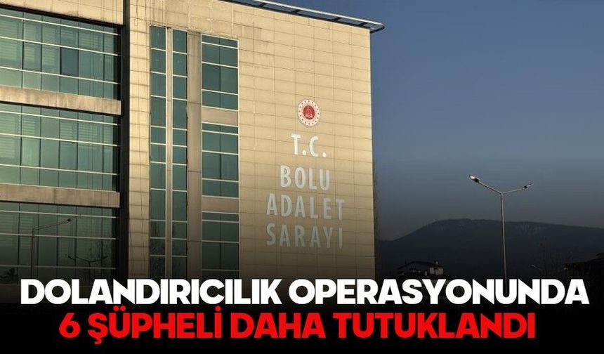 DOLANDIRICILIK OPERASYONUNDA 6 ŞÜPHELİ DAHA TUTUKLANDI