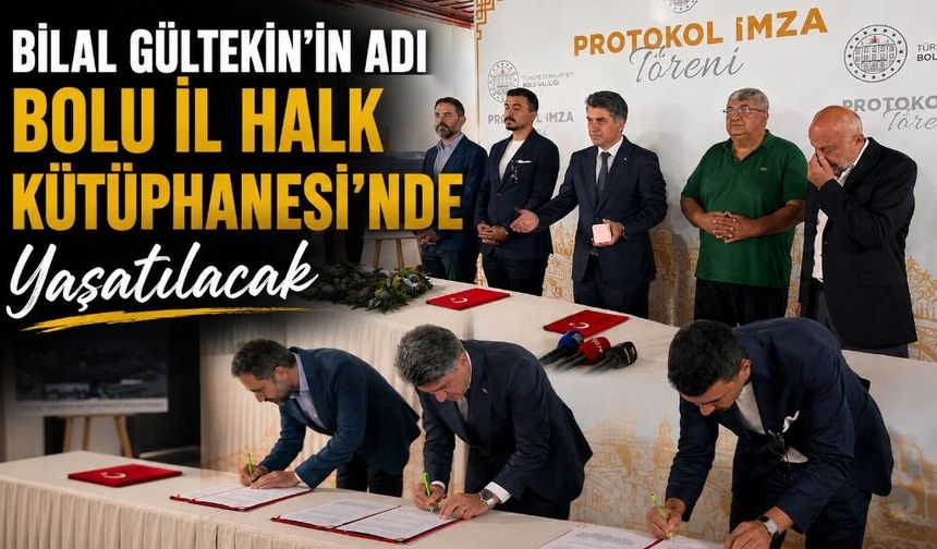 Bilal Gültekin’in Adı Bolu İl Halk Kütüphanesi’nde Yaşatılacak