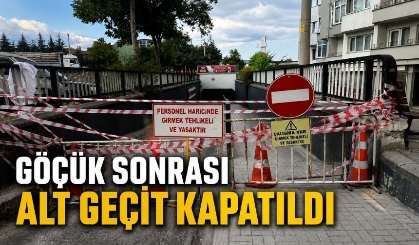 Bolu'da İki Mahalleyi Bağlayan Alt Geçit Kapandı