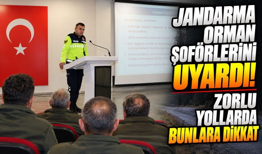 Bolu'da ormancılara jandarmadan trafik güvenliği eğitimi